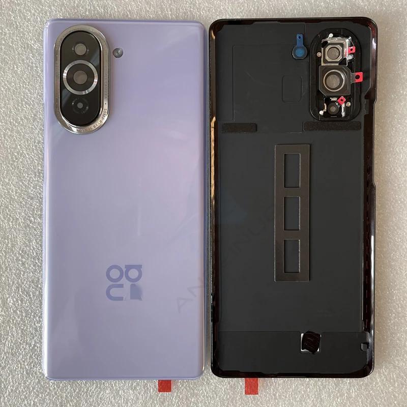 Задняя крышка из закаленного стекла для Nova 10, запасные части для HW Nova 10, задняя крышка батарейного отсека + рамка камеры