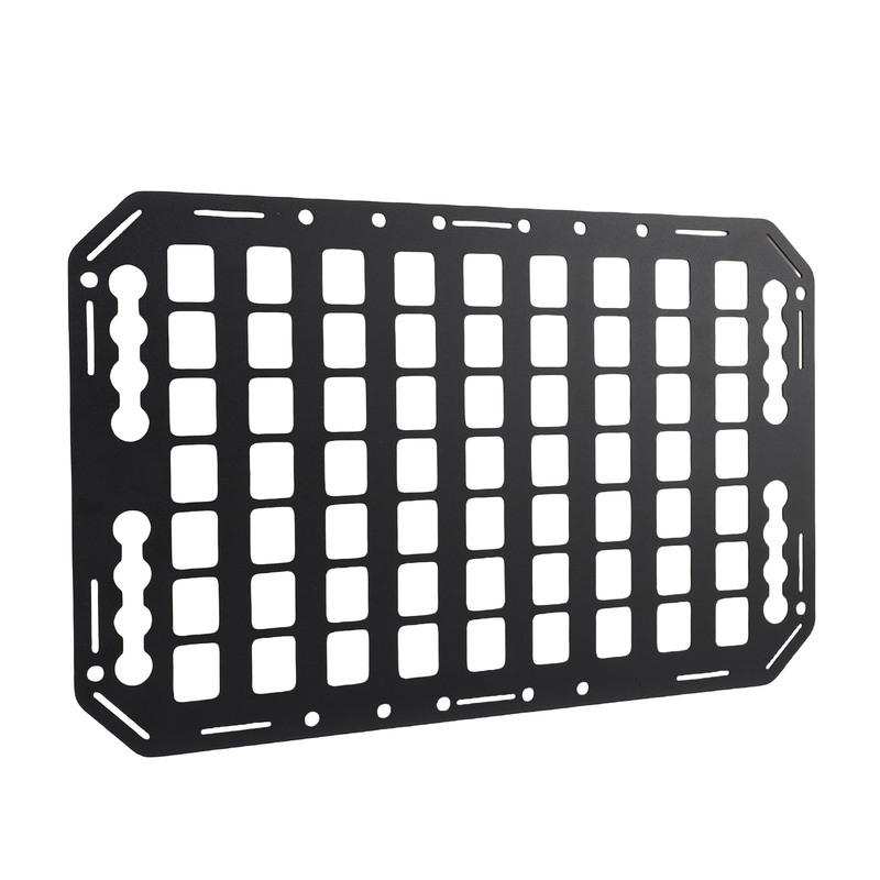 L Track Molle Panel Truck Bed Molle Panel Aluminium Alloy Multifunctional L Track Storage Organizer for Car SUV RV 483x311x2mm
