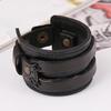 Men Women Punk Retro Wide Faux Leather Belt Bracelet Wristband Jewelry Gift