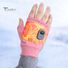 1 пара перчаток с подогревом, регулировка температуры, зимние теплые мягкие перчатки, портативные перезаряжаемые USB-перчатки с подогревом без пальцев