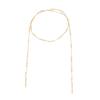 SHIXIN Vintage Imitation Pearl Crystal Long Chain Necklace Women Elegant Adjustable Gold Color Sweater Chain Jewelry Accessories