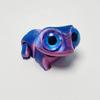 3D Printed Cute Frog Model, Big-Eyed Frog Ornament With Movable Joints And Realistic Eyes, Home Decoration Mini Frog Toy Gift