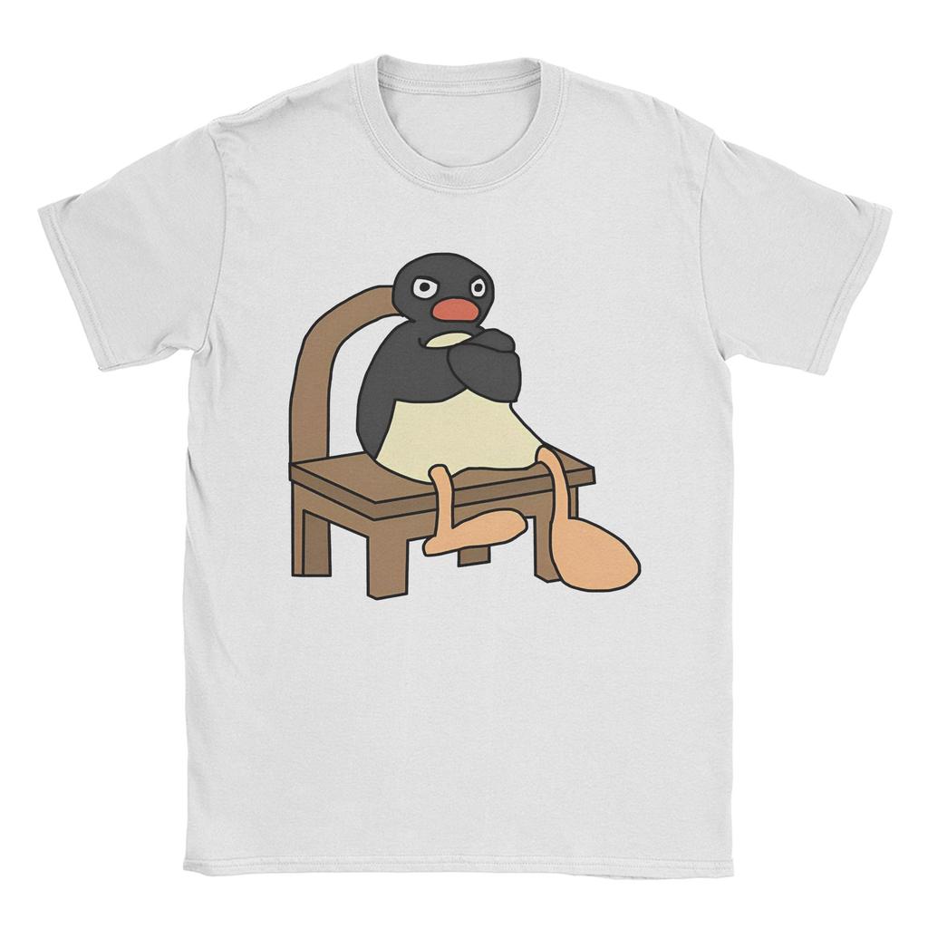 Мужская и женская футболка с принтом Angry Pingu, футболка из 100% хлопка, футболки, одежда