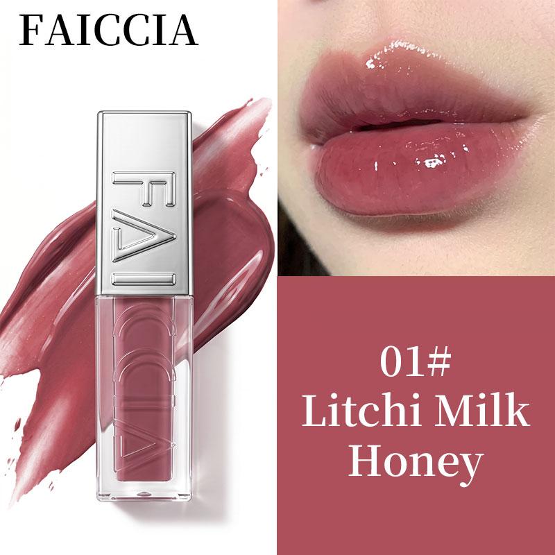Faiccia Glossy Lip Tint Glass Lip Effect Brighten Complexion Long Lasting Transfer Resistant Daily Makeup