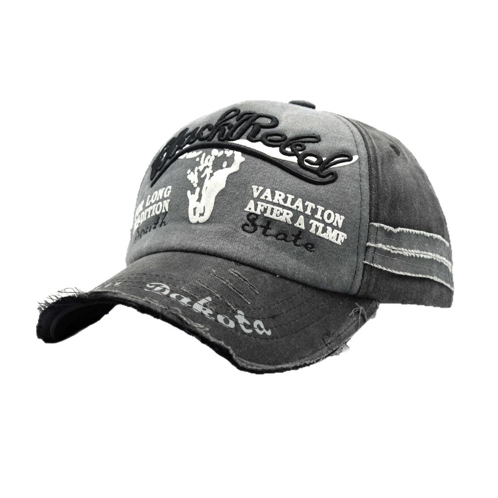 Vintage embroidery letter washed baseball cap made old sun hat men's and women's sun protection cap sun hat