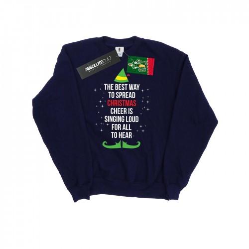 Elf Womens/Ladies Christmas Cheer Text Sweatshirt