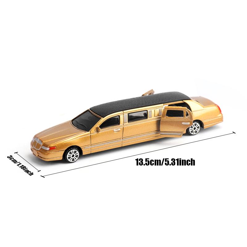 Модель автомобиля Lincoln в масштабе 1/36, удлиненная, из сплава, детская игрушечная модель автомобиля, симуляция, стретч-лимузин Lincoln, коллекционная игрушка, детский подарок