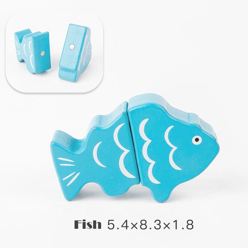 Имитация кухни Игрушка для ролевых игр Магнитные деревянные режущие фрукты овощи Классическая игра Монтессо Развивающие игрушки для детей