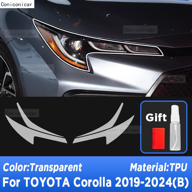 Car Headlight Protection Transparent Anti-Scratch Protective Film TPU Stickers For TOYOTA COROLLA E210 -2024 Accessories