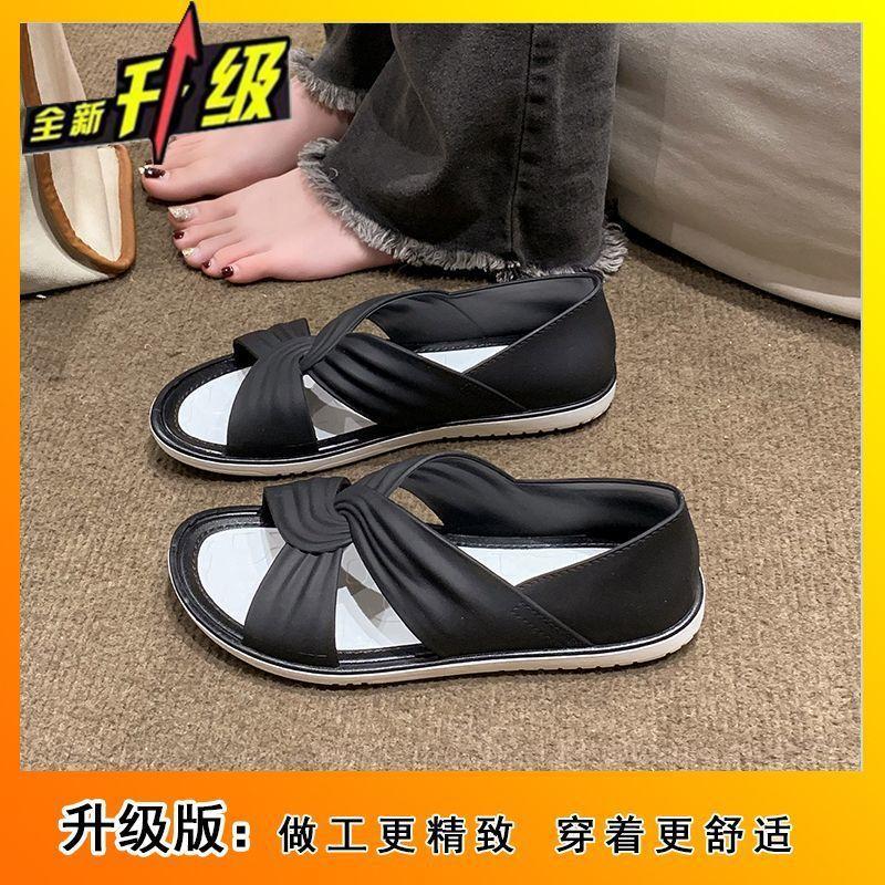 Soft-soled Non-slip Hollowed-out Versatile Non-slip Cool Slippers Sandals 2025 Summer New Soft-soled Comfortable Flat-soled Beach Shoes