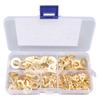 150PCS Ring Terminal Assortment Brass Electric Wire Lugs with Storage Box M3 M4 M5 M6 M8 M10