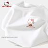 Девочка Hello Kitty Футболка с коротким рукавом 2025 Новый стиль Белый Чистый хлопок Тяжелый вес Топы Детские Летние Мода