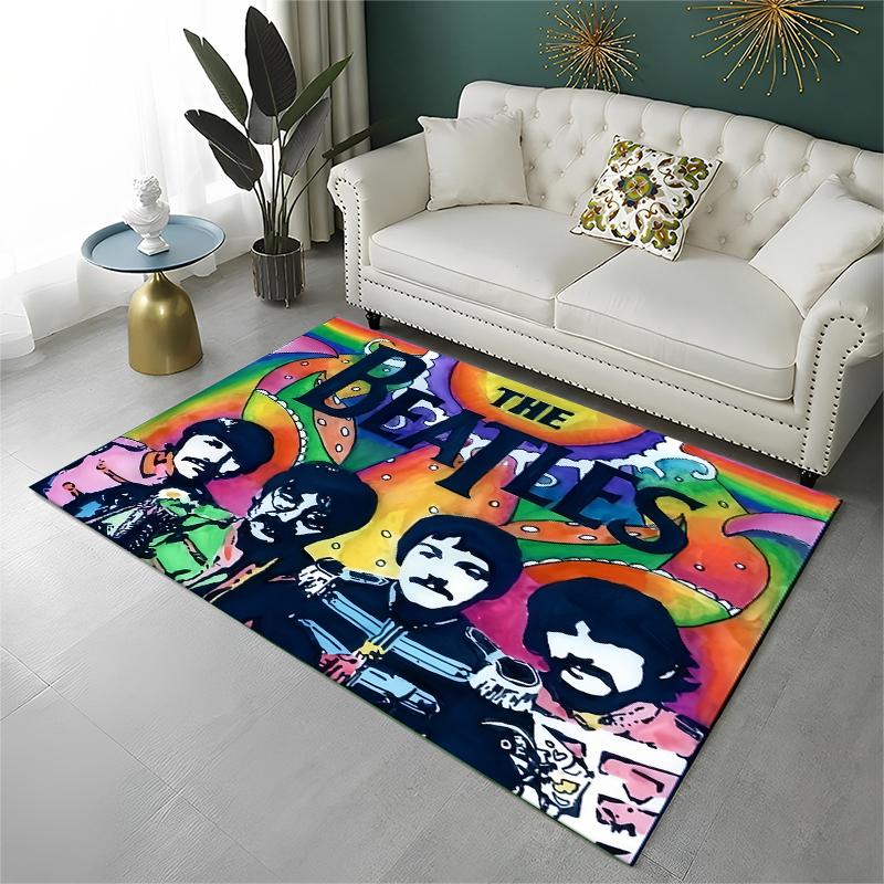 Ковер-звезда B-Beatles Rock Band для игровой комнаты, спальни, гостиной, дивана, домашнего декора, детский нескользящий коврик для игровой зоны
