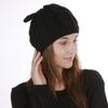 Autumn Winter Knitted Warm Women's Jacquard Fried Dough Twist Cat Ears Cute Wool Single Layer Hat