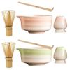 4PCS Food Grade Japanese Matcha Tea Set Bamboo Ceramic Japanese Chasen Matcha Whisk  Stirring