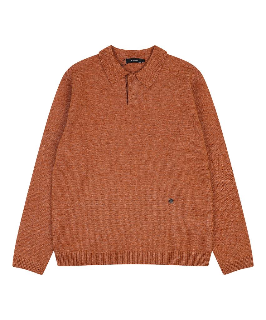 W STANDARD Basic Collared Pullover [3 Colors]
