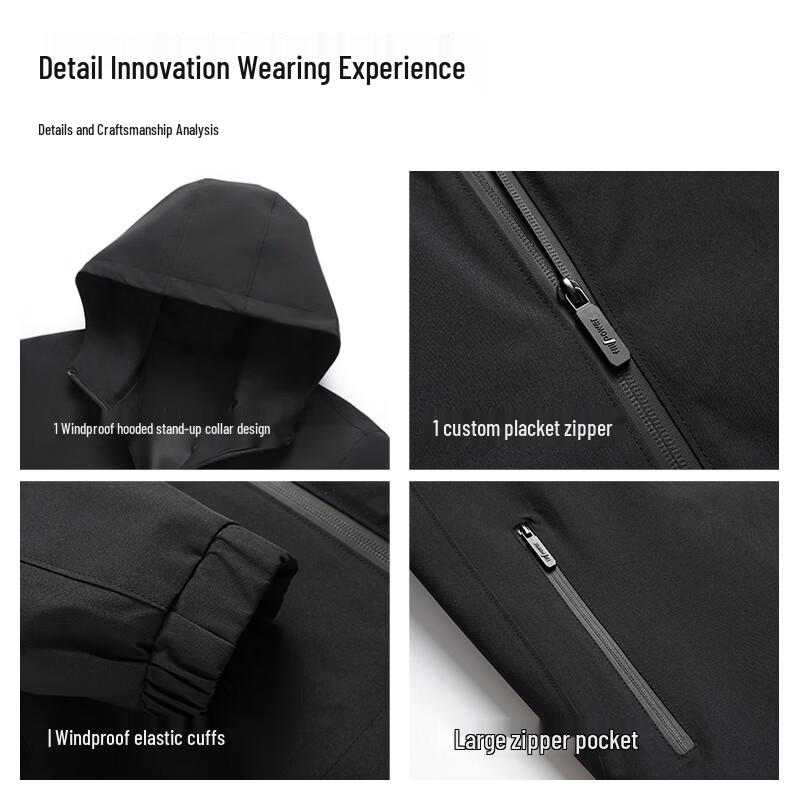SHANSHAN Men's Hooded Commuter & Outdoor Jacket