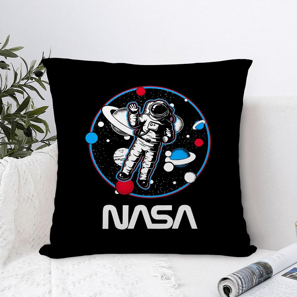 Наволочка для подушки с принтом N-NASA S-space, из плюша, мягкая, двусторонняя печать, чехол для диванной подушки, чехол для декоративной подушки