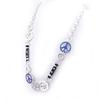 [G5886] - Blue 'Peace' Designer Necklace