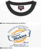 GENUINE DICKIES Men's Short Sleeve T-Shirt with Striped Ringer Logo Print, Crew Neck, Size 4L, Blue and Striped (Size 90)