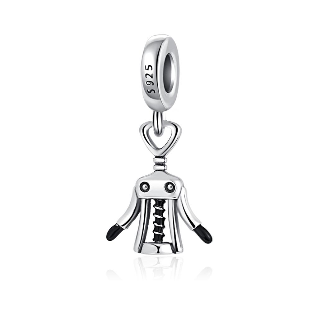 Новый Медный Робот Радио Биологическое Зеркало Стеклянный Хрустальный Шар Изысканные Шармы Подходят Для Оригинальных Браслетов Сделай Сам Женские Украшения