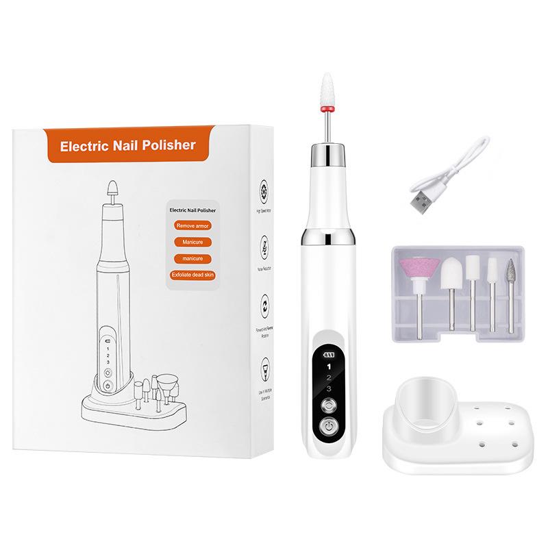 Portable Electric Nail File Set with Display & Charging