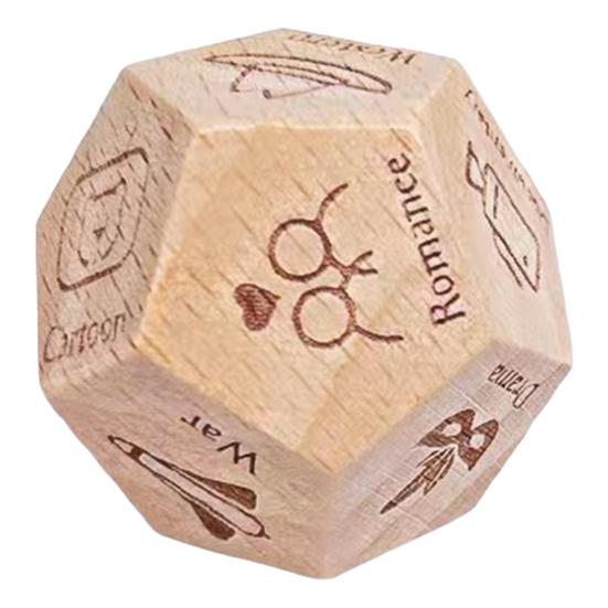 12 Sides Food Decision Dice Wooden Couple Date Night Ideas Dice Portable