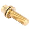 Bicycle Titanium Alloy Water Bottle Cage Screw Bolt M5x12 16mm with Washer (Gold M5x16)