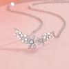 925 Silver Daisy Necklace Simple And Sweet Petal Strong Chain Ins Five Flowers Smile Amplitude Collarbone Chain