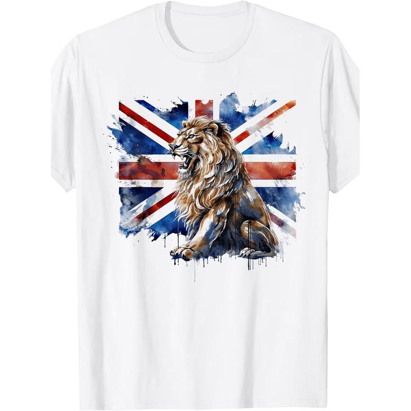Union Jack Lion Union Jack Flag British Isles UK Flag T-Shirt