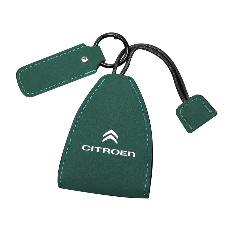 FFEC7 Car Logo Keychains Selected Suede Leather Car Key Bag For Citroen Celysee C6 C3 C5 C1 C2 C4 Aircross Picasso Cactus Berlingo Sax