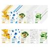Natural Moisture Mask Pack Aloe 10p + Collagen 10p + Pearl 10p + Hyaluron 10p + Avocado 10p, 50 Pieces, 1 Set