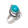 Кольцо из натурального серебра 925 пробы с бирюзой Санта-Роза, размер 8,5 г1K94
