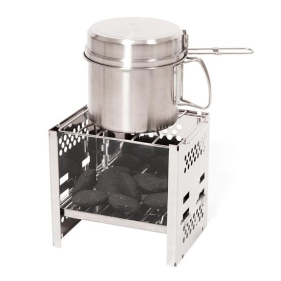 Складная наружная печь-гриль для барбекю с сумкой для хранения, прочная, из нержавеющей стали, многофункциональная