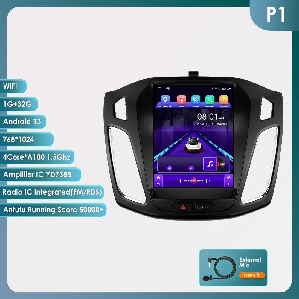 9.7"Carplay Android 13 Автомагнитола для Ford Focus 3 MK 3 2011-2019 Авто Мультимедийный проигрыватель Автомобильные интеллектуальные системы Радио GPS Стерео