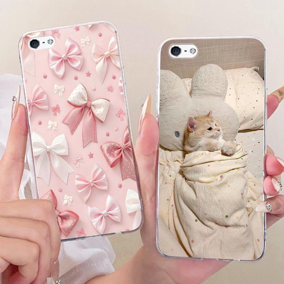 Cute Printing Phone Case For iPhone 5 5s SE (2016) 4 4s Soft Silicone TPU Cases For iPhone4 4s iPhone5 5s Covers Bumpers