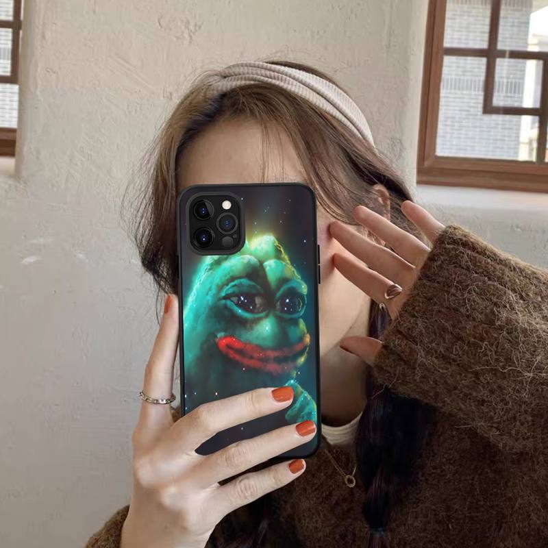 Чехол для телефона Sad Frog meme для iPhone 11 12 13 Mini Pro Max 8 7 6 6S Plus X 5 SE 2020 XR XS Funda Case