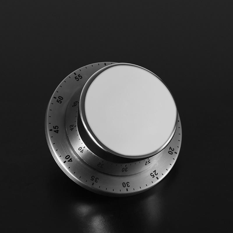 Mechanical Alarm Clock Magnetic Kitchen Timer Stainless Steel Baking Reminder for Learning Time Management