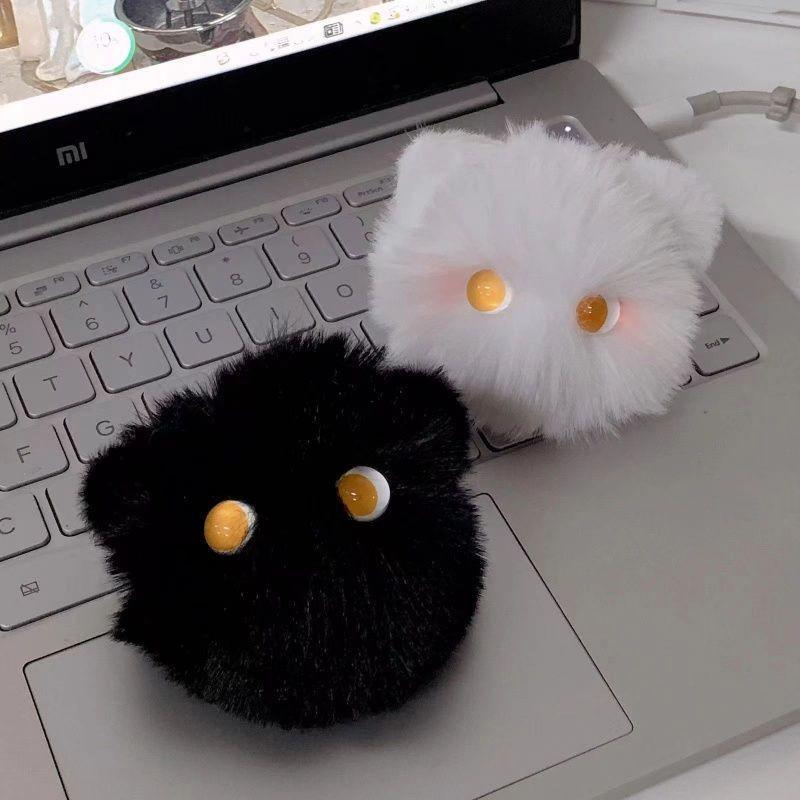 Adorable Cat Plush Ball Pendant With Creative Design For Girls In Soft Fluffy Fabric