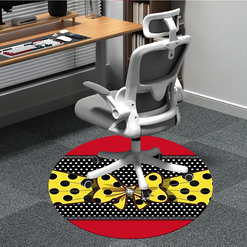 1pc Polka Dot Butterfly Chair Carpet for Office, Non-slip, Soft and Durable Office Rug for Decoration, Perfect for Office yy251229122