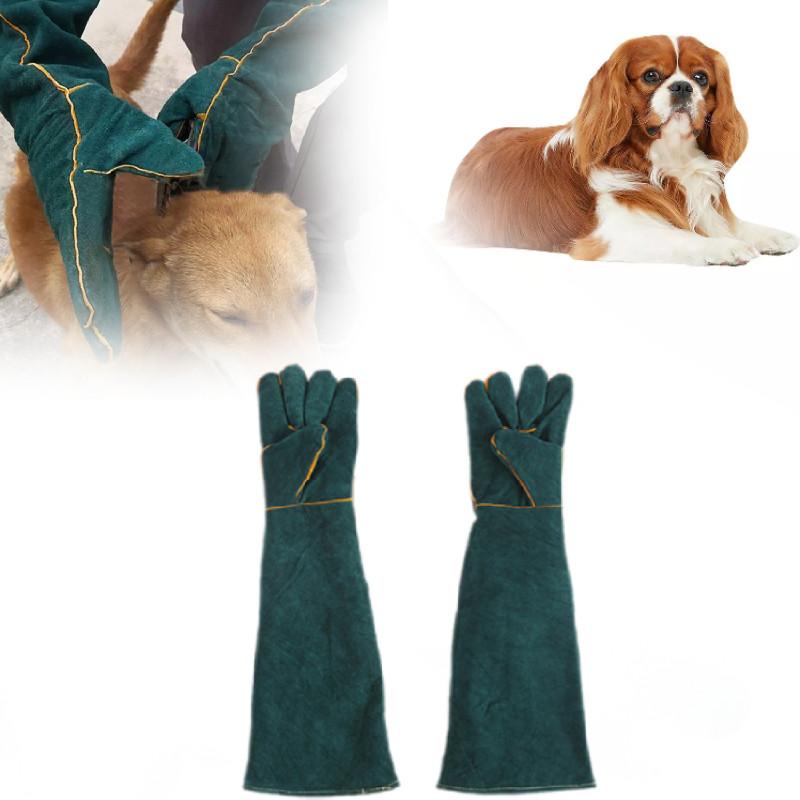 Сварочные перчатки из премиальной кожи 60 см Утолщенные Очень длинные Прочные Защитные Рабочие перчатки