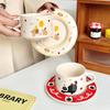 Кружка Керамическая чашка Чашка для воды Милая кофейная чашка Набор с блюдцем Скандинавский Инс Простая и красивая чашка для девочек