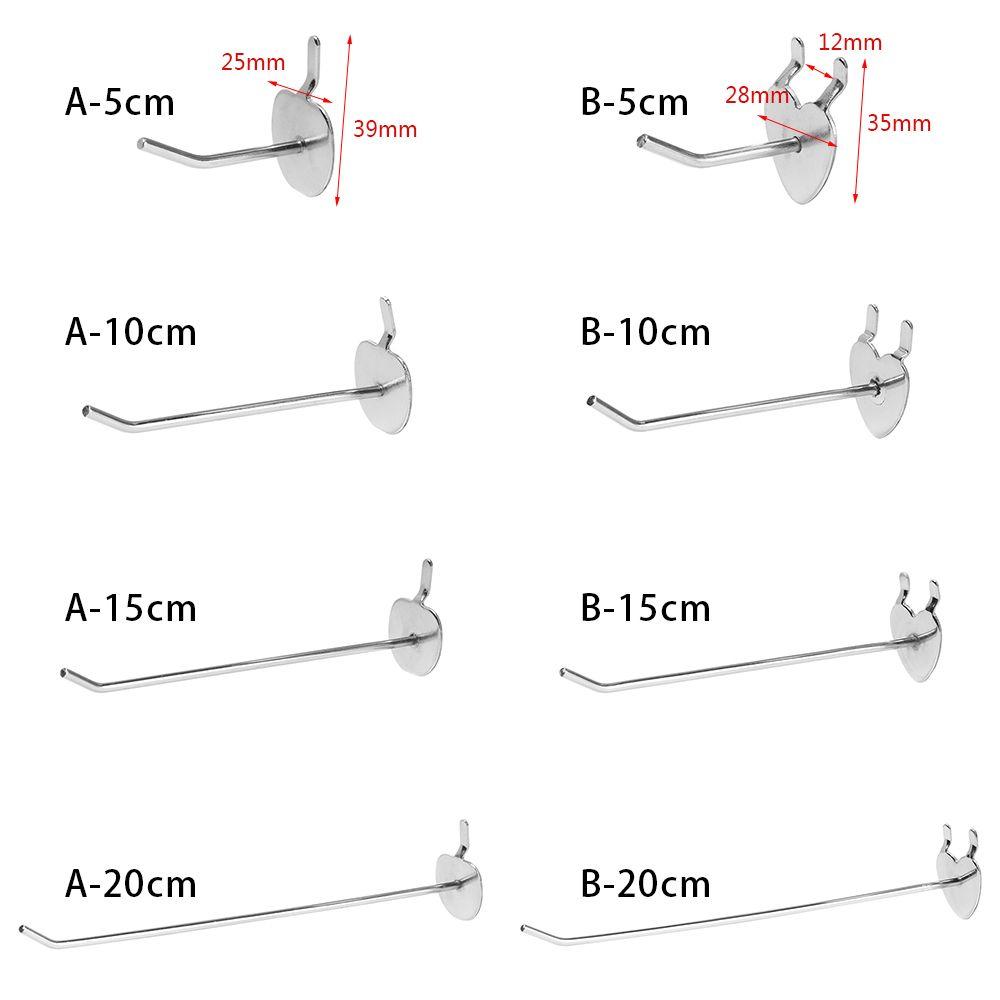 5Pcs Metal Home Holder Hang Fits Panel Storage Racks Goods Shelf Display Hooks Retail Shop Peg