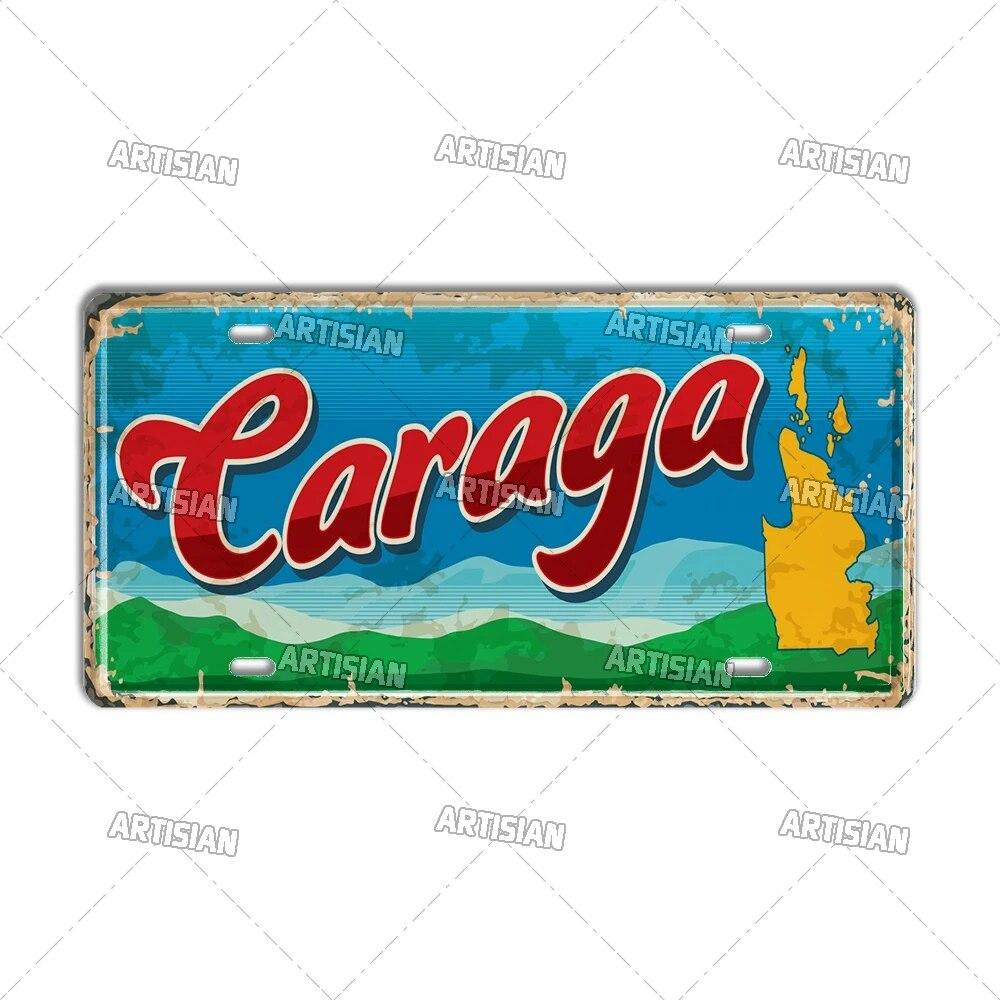 Artisian PHILIPPINES Malaysian License Plate City Metal Sign Landmark Decorative Vehicle Plate Wall Decor Garage Bar Pub Club