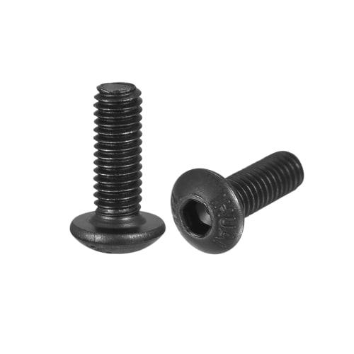 uxcell M3x8mm Hex Socket Button Head Bolts, Alloy Steel Fastener Hardware Full Thread Lock Set, Hex Socket Half Round, Pack of 100