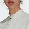 Adidas Сплошная цветная куртка на молнии с воротником-стойкой Женская куртка белая HM2859
