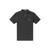 Polo однотонная хлопковая рубашка поло с вышитым логотипом для мужчин, черная 710536856-031