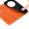 Wallet Case for 17 Ultra - Leather/PU, Orange, With Card Holder