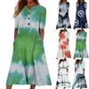 Женский летний повседневный цветочный (Градиент) Платье с коротким рукавом с принтом