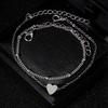 2 шт./компл. модные браслеты-цепочки в форме сердца из сплава для женщин, браслеты для вечеринок, ювелирные изделия, подарок